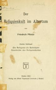 Tapa de Der Reliquienkult im Altertum