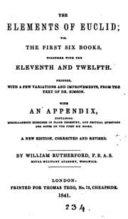 Tapa de The Elements of Euclid; viz. the first six books,together with the eleventh and twelfth, with an ...