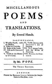 Tapa de Miscellaneous poems and translations, by several hands