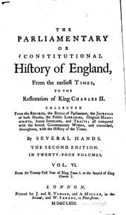 Tapa de The Parliamentary or constitutional history of England