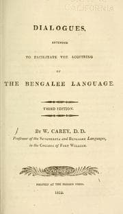 Tapa de Dialogues, intended to facilitate the acquiring of the Bengalee language