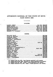 Tapa de Annual Report of the Attorney General of the State of Michigan