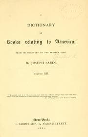 Tapa de A dictionary of books relating to America, from its discovery to the present time