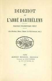 Tapa de Diderot, et l'abbé Barthélemy, dialogue philosophique inédit