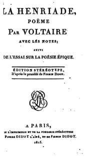 Tapa de La Henriade: poème