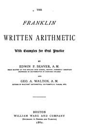 Tapa de The Franklin Written Arithmetic: With Examples for Oral Practice