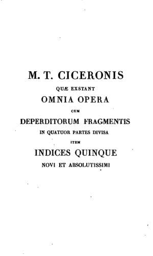 Tapa de M.T. Ciceronis quae exstant omnia opera