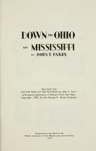 Tapa de Down the Ohio and Mississippi