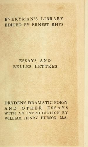 Tapa de Dramatic essays