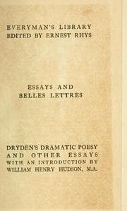Tapa de Dramatic essays