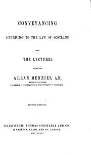 Tapa de Conveyancing according to the law of Scotland
