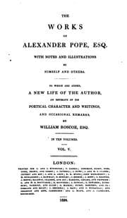 Tapa de The works of Alexander Pope, esq. with notes and illustrations by himself and others [5/10]