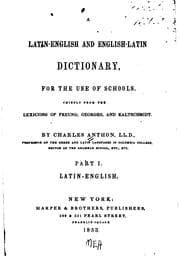 Tapa de A Latin-English and English-Latin Dictionary: For the Use of Schools ..