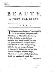 Tapa de Beauty: A Poetical Essay. In Three Parts