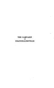 Tapa de The Campaign of Chancellorsville: A Strategic and Tactical Study