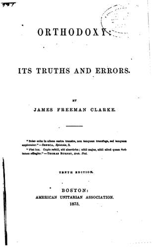 Tapa de Orthodoxy: Its Truths and Errors