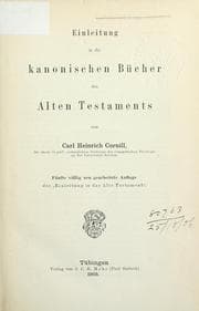 Tapa de Einleitung in die kanonischen Bücher des Alten Testaments