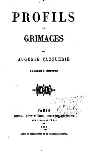 Tapa de Profils et grimaces