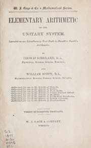 Tapa de Elementary arithmetic on the unitary system
