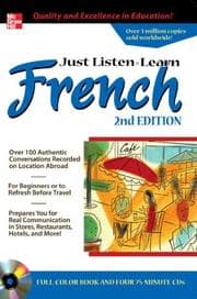 Tapa de Just Listen 'n' Learn French, 2E Package (Book + 4CDs) (Just Listen n' Learn)