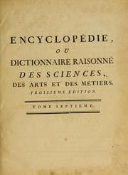 Tapa de Encyclopédie, ou Dictionnaire raisonné des sciences, des arts et des métiers