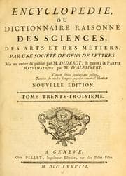 Tapa de Encyclopédie, ou Dictionnaire raisonné des sciences, des arts et des métiers