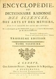 Tapa de Encyclopédie, ou Dictionnaire raisonné des sciences, des arts et des métiers