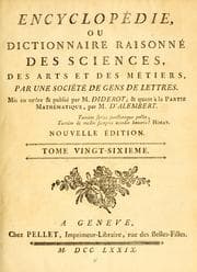 Tapa de Encyclopédie, ou Dictionnaire raisonné des sciences, des arts et des métiers