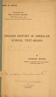 Tapa de English history in American school text-books