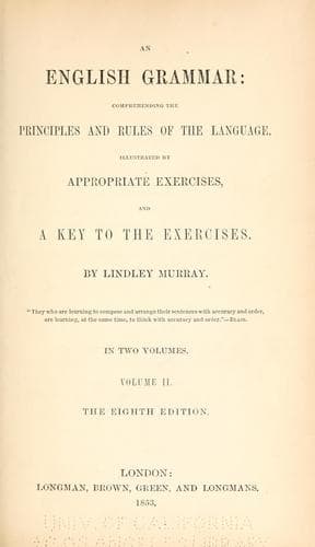 Tapa de An English grammar