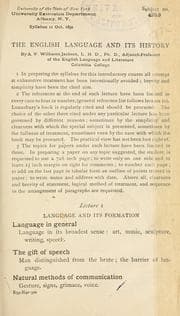 Tapa de The English language and its history