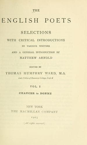 Tapa de The English poets