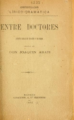 Tapa de Entre doctores