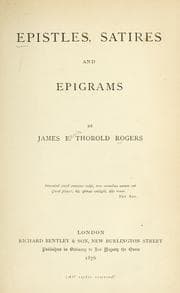 Tapa de Epistles, satires, and epigrams