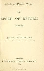 Tapa de The epoch of reform, 1830-1850