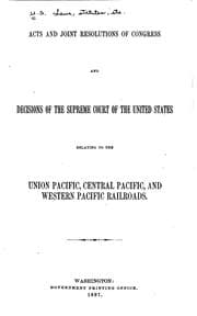 Tapa de Acts and Joint Resolutions of Congress and Decisions of the Supreme Court of ...