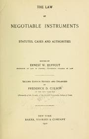 Tapa de The law of negotiable instruments