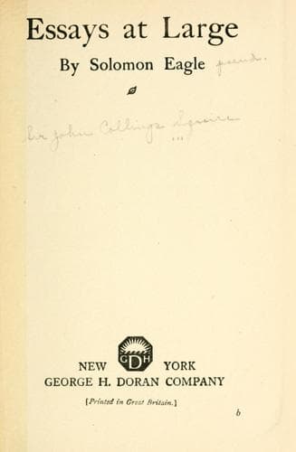 Tapa de Essays at large