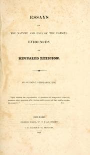 Tapa de Essays on the nature and uses of the various evidences of revealed religion