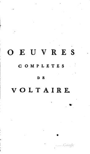 Tapa de Œuvres completes de Voltaire