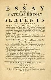 Tapa de An essay towards a natural history of serpents