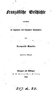 Tapa de Französische Geschichte, vornehmlich im sechzehnten und siebzehnten Jahrhundert