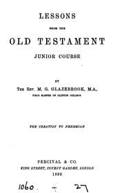 Tapa de Lessons from the Old Testament. Junior course