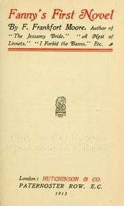 Tapa de Fanny's first novel