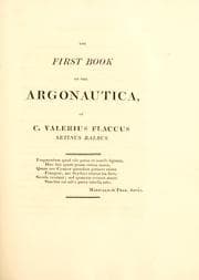 Tapa de The first book of the Argonautica
