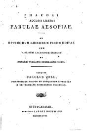 Tapa de Phaedri Augusti liberti Fabulae Aesopiae