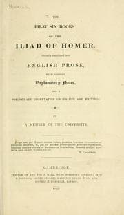 Tapa de The first six books of the Iliad of Homer