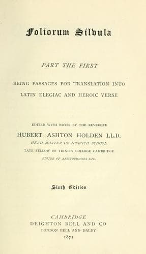 Tapa de Foliorum silvula, part the first
