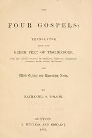 Tapa de The four Gospels: translated from the Greek text of Tischendorf, with the various readings of Griesbach, Lachmann, Tischendorf, Tregelles, Meyer, Alford, and others