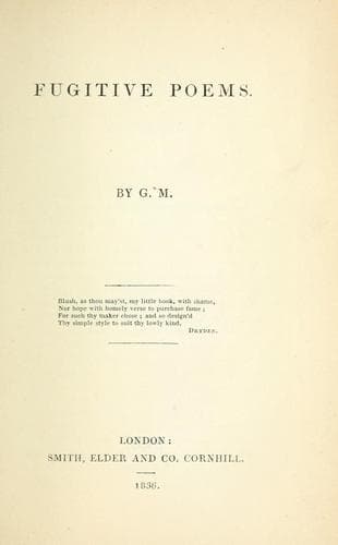 Tapa de Fugitive poems